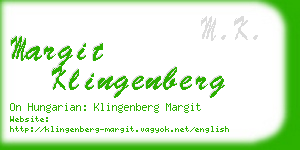margit klingenberg business card